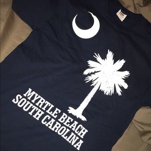 navy blue myrtle beach sc short sleeve tee
